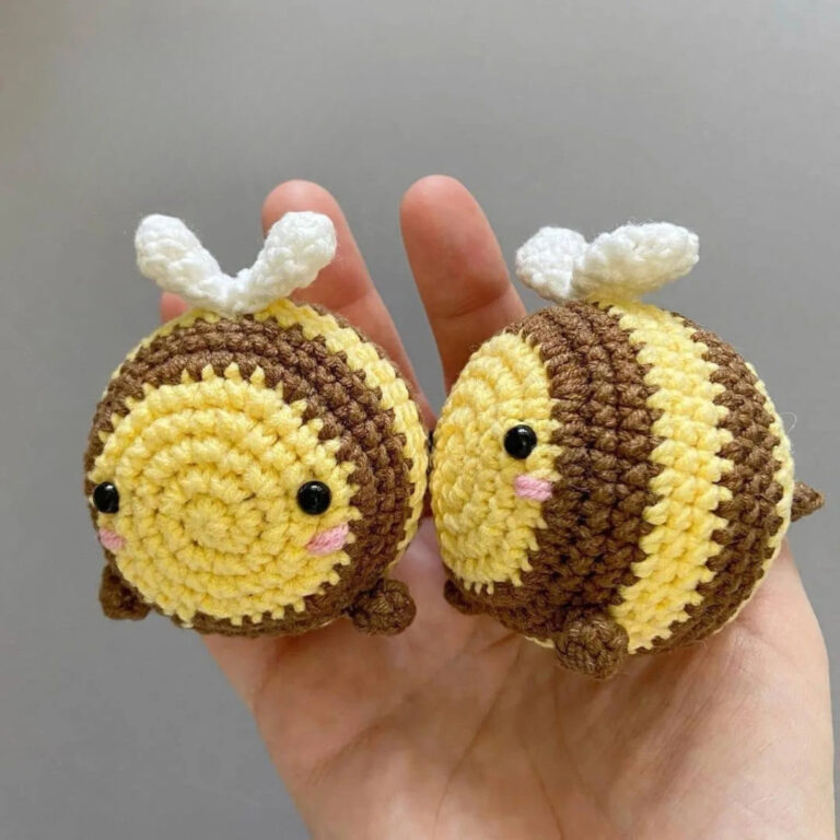 Round Crochet Bee Amigurumi – Free Beginner Project