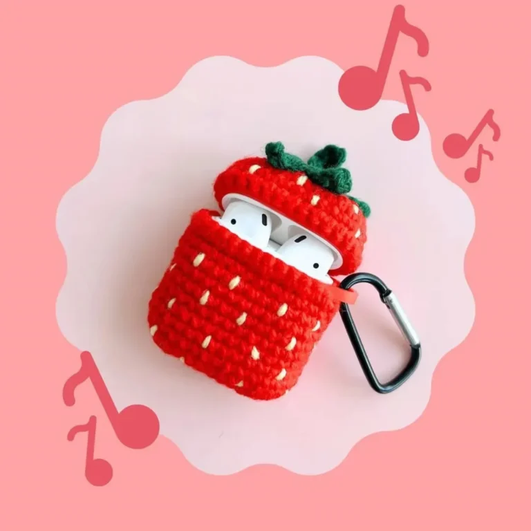 Stitch a Crochet Strawberry Earbud Cover – Free Pattern