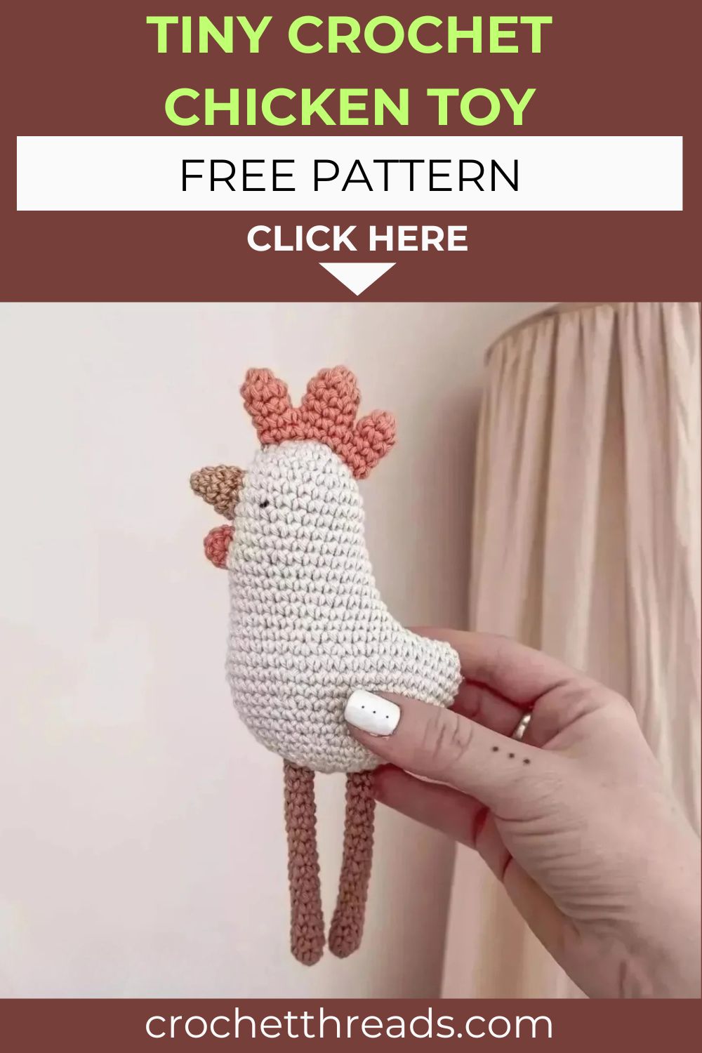 Tiny Crochet Chicken Toy – Free Amigurumi Pattern