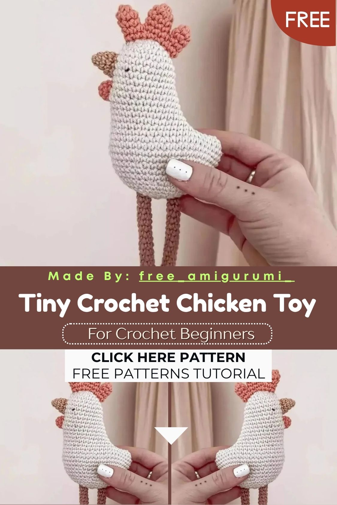 Tiny Crochet Chicken Toy – Free Amigurumi Pattern
