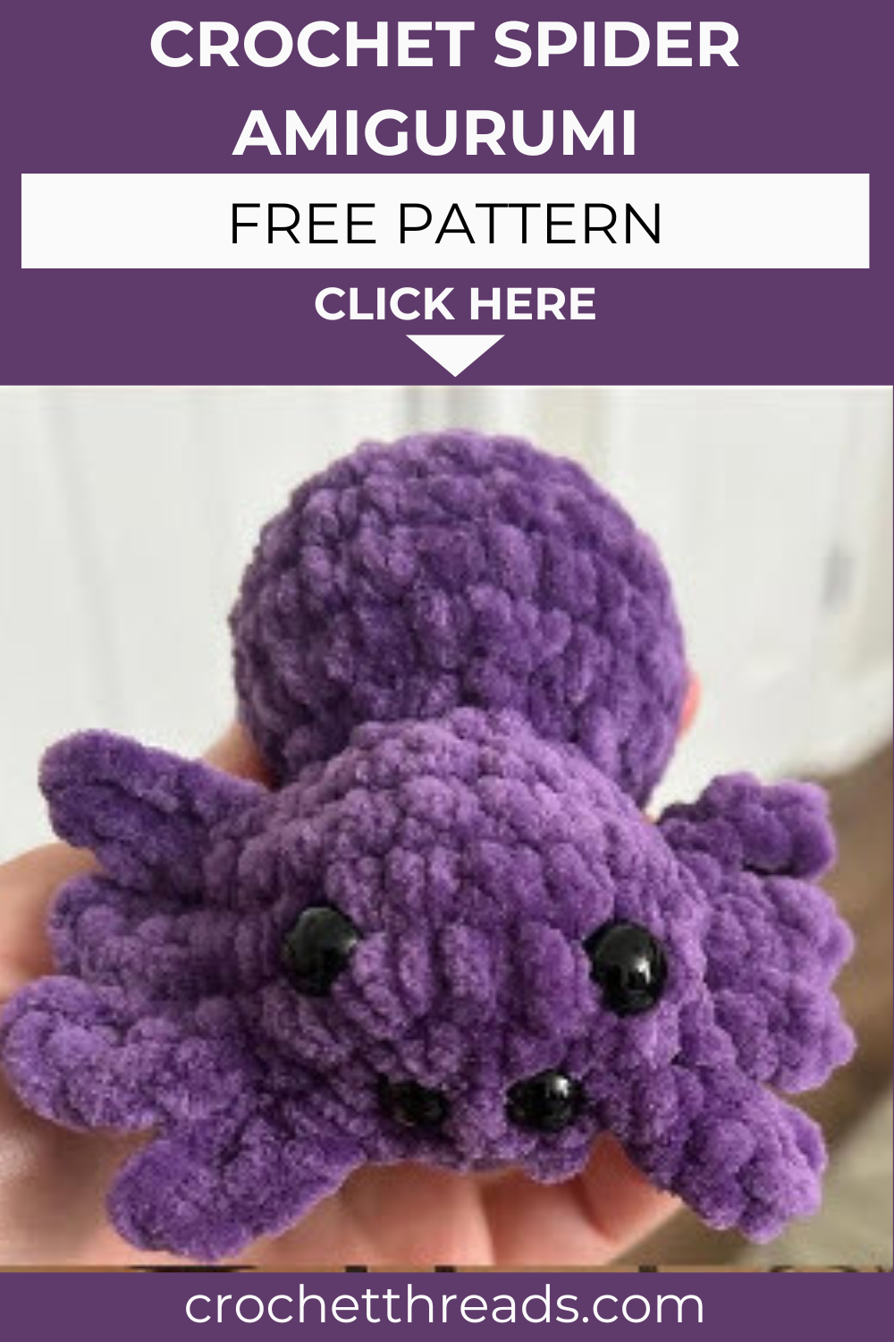 Try This Crochet Spider Amigurumi Pattern Free Cute Creepy Toy