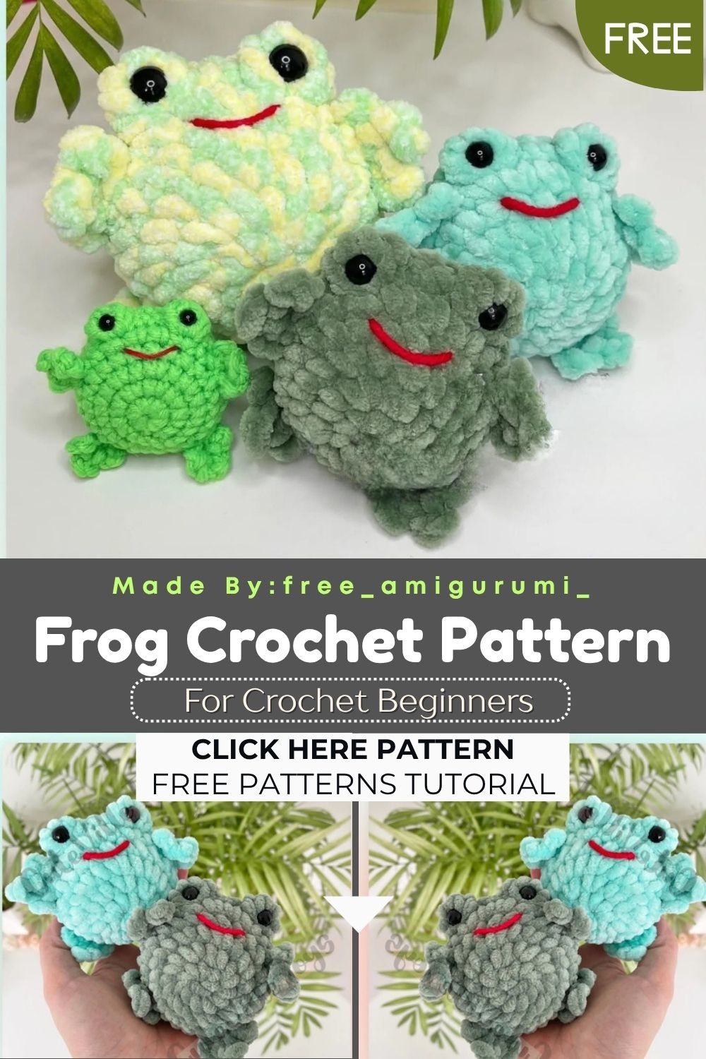 Velvet Frog Crochet Pattern – Free and Quick to Make
