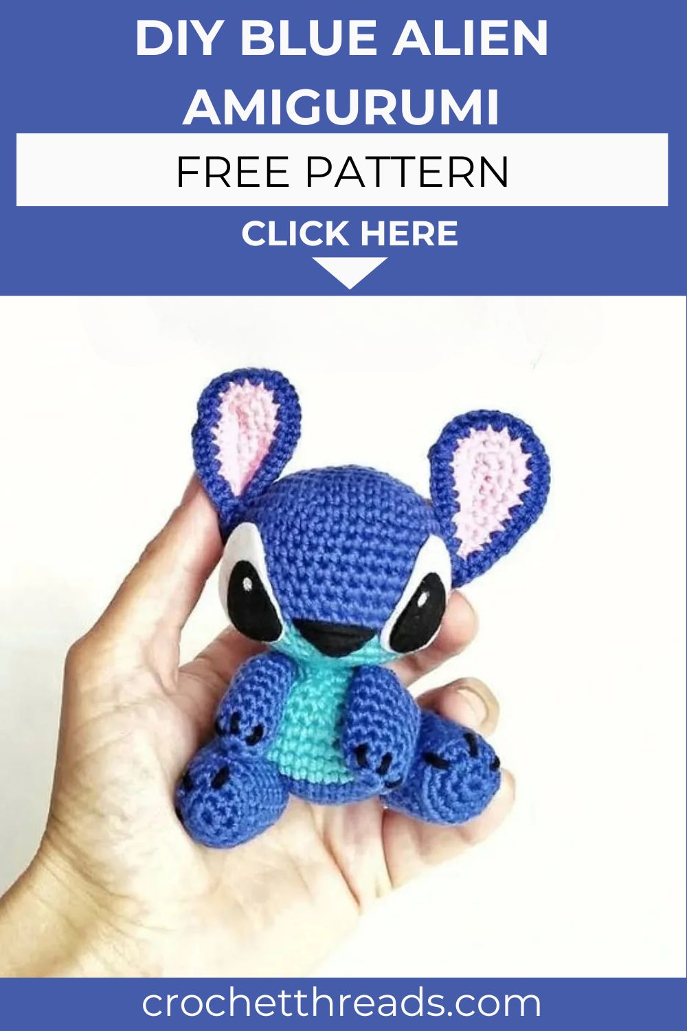 DIY Blue Alien Amigurumi – Free Crochet Pattern & Tutorial