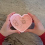 Crochet Heart Tray for Jewelry Handmade Gift for Valentine's Day & Birthdays