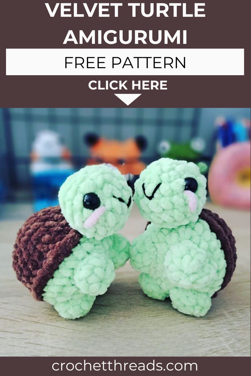 Adorable Velvet Turtle Amigurumi Crochet Pattern (Free & Easy)
