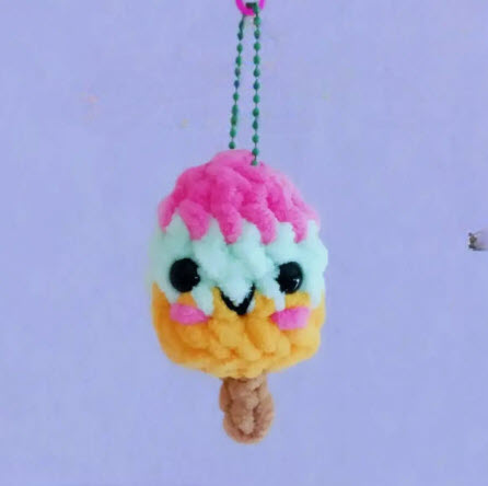 Joyous Crochet Popsicle Keychain Amigurumi Pattern