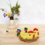 Gorgeous Crochet Hen Pattern with Nest for Easter Decor