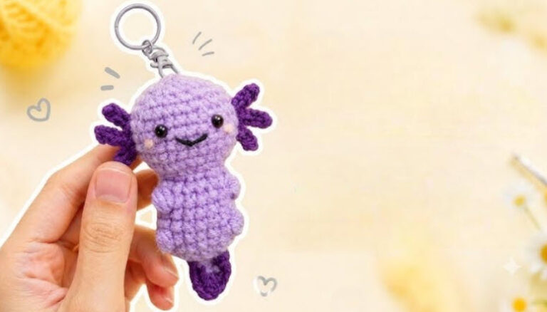 Crochet Axolotl Keychain Amigurumi Pattern for Perfect Gifts