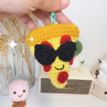 Crochet Pizza Slice Sunglasses Keychain Pattern for Your Style