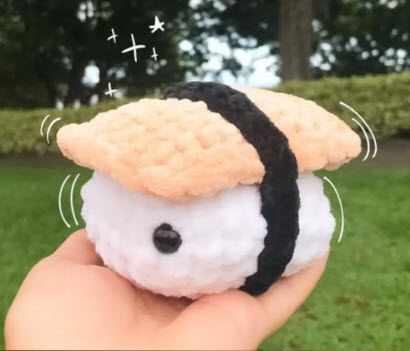 Crochet Nigiri Sushi Amigurumi Pattern for Beginner