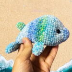 Crochet Blue Whale Amigurumi Pattern in Ocean Tones
