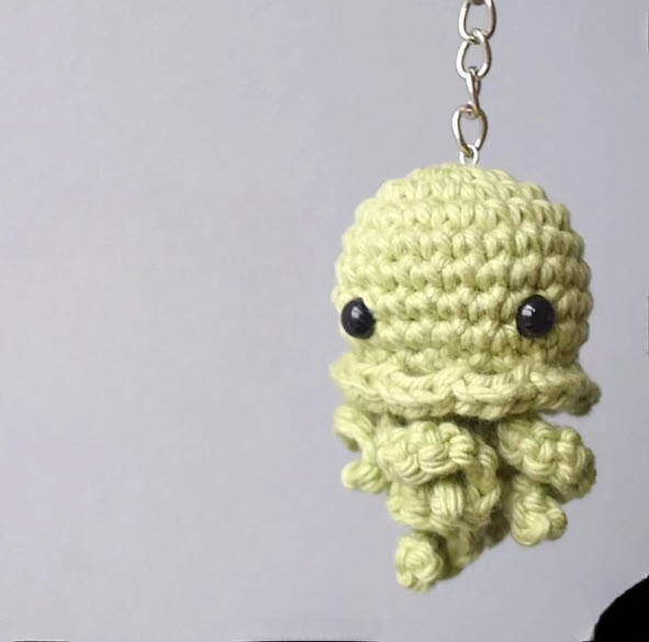 Cute Crochet Jellyfish Keychain Amigurumi Pattern
