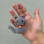 Crochet Cat Keychain Amigurumi Pattern for Bag Charms