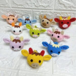 Crochet Cow Keychain Amigurumi Pattern for Nursery Décor