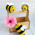 Crochet Bee Amigurumi Pattern with Spring Blossom Theme