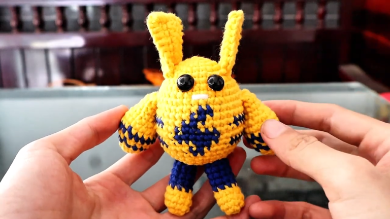 Luxurious Crochet Yellow Electric Monster Amigurumi Free Pattern