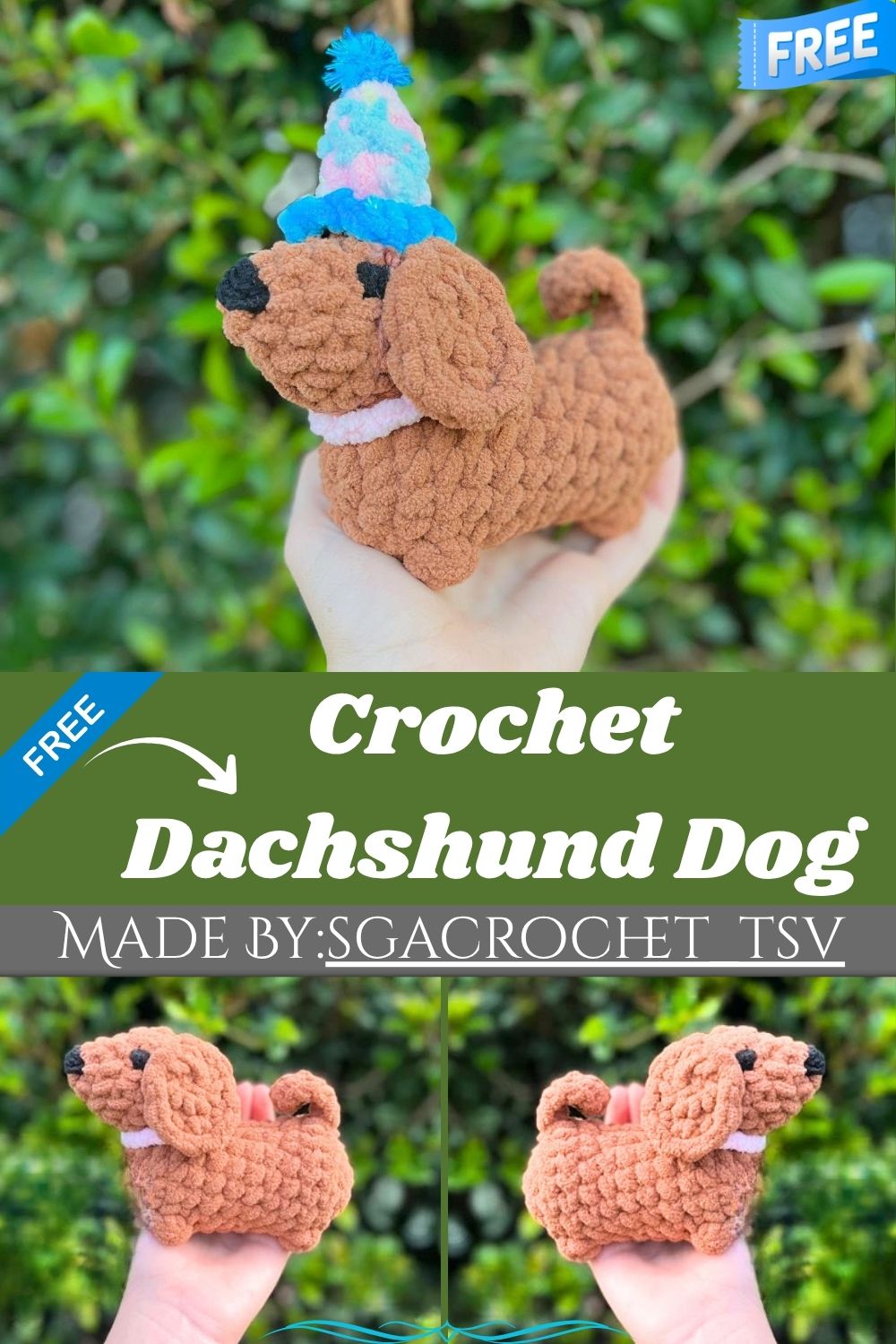 Adorable Crochet Dachshund Dog Amigurumi Pattern