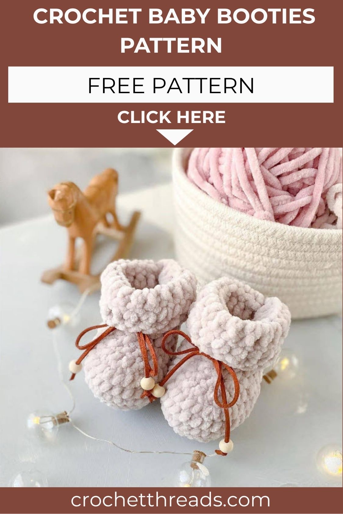 Crochet Baby Booties Pattern perfect for newborns