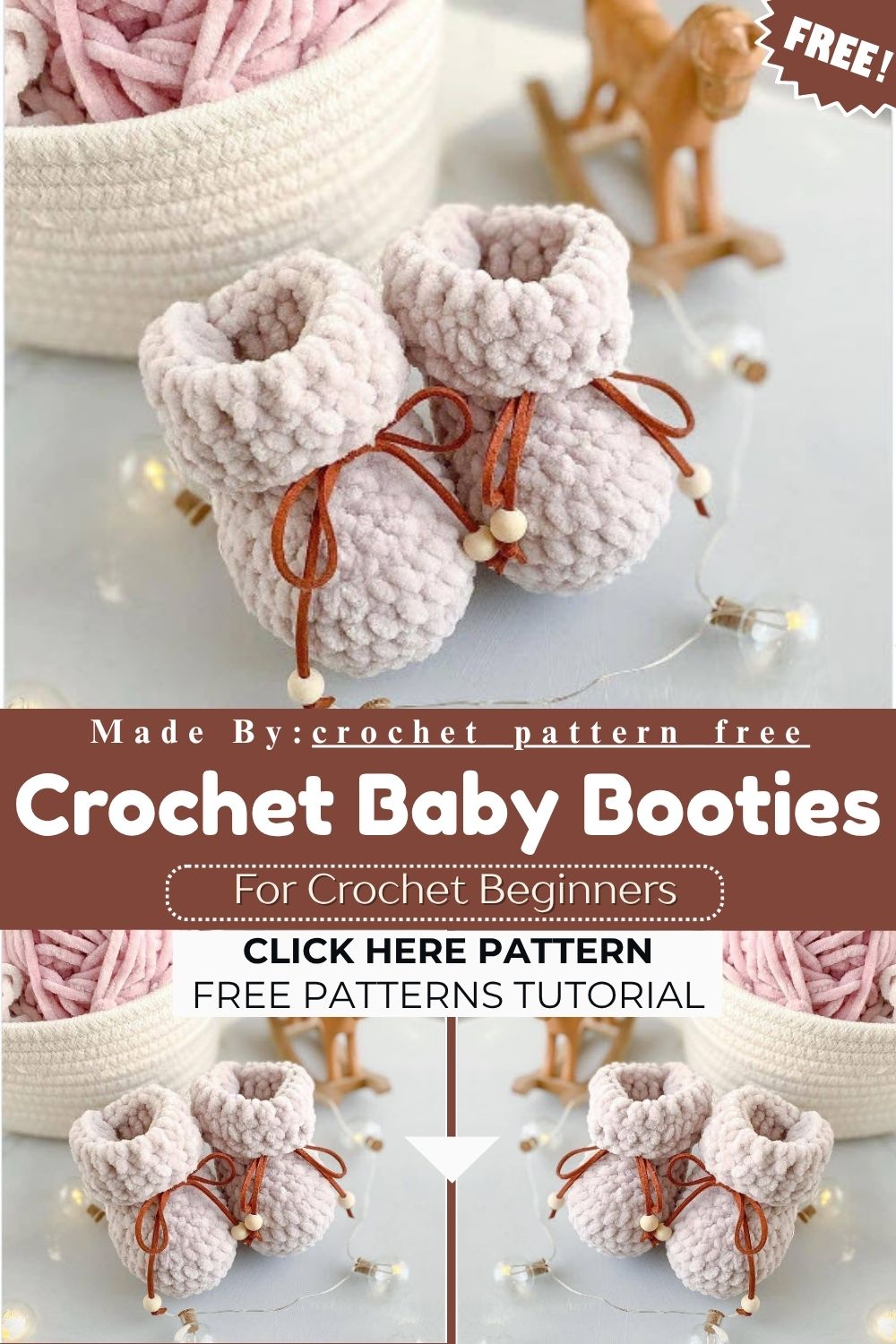 Crochet Baby Booties Pattern perfect for newborns