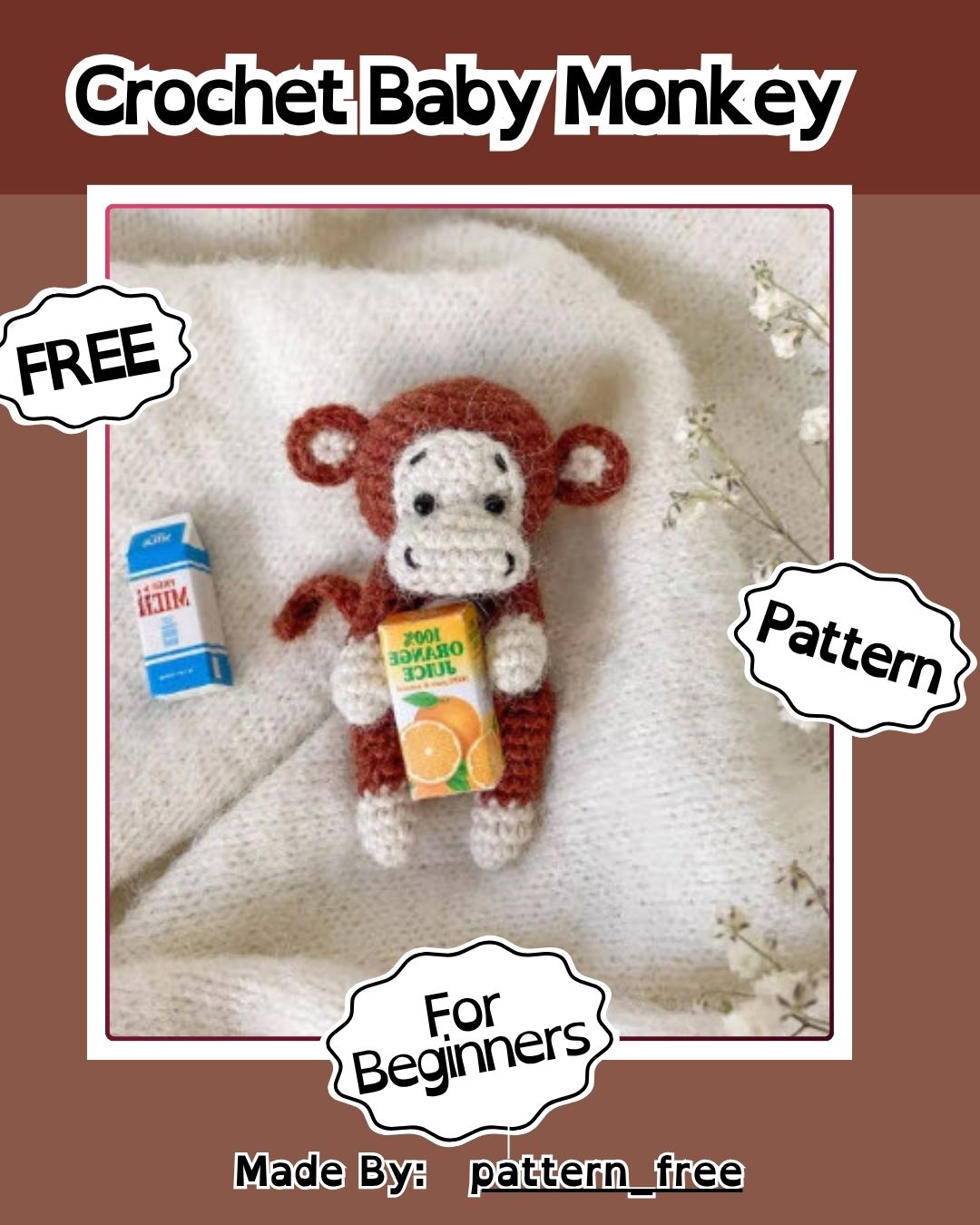 Crochet Baby Monkey Amigurumi Pattern for Handmade Gifts
