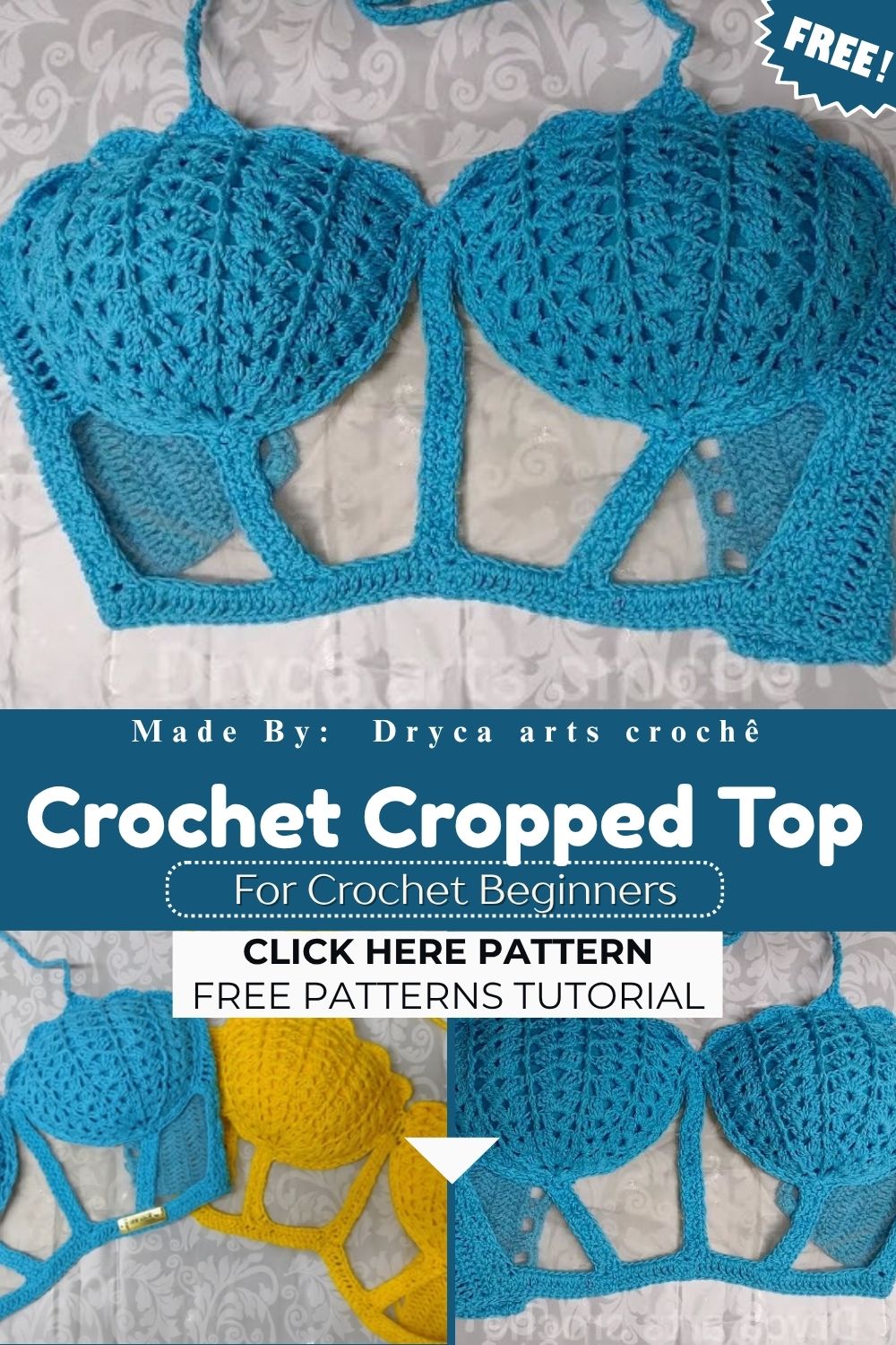 Crochet Cropped Top Pattern for Summer Wear