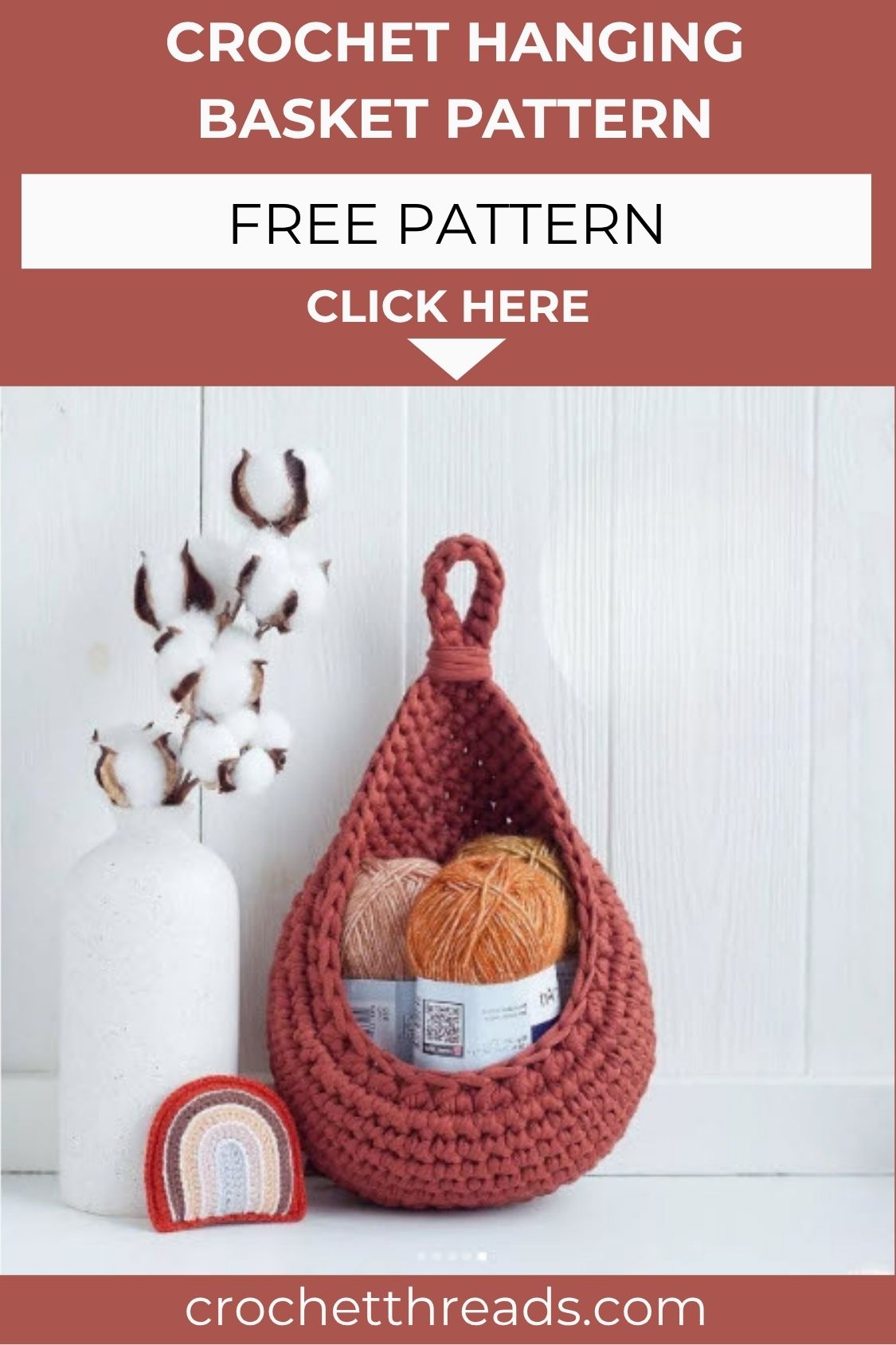 Crochet Hanging Basket Pattern Teardrop Storage Pod