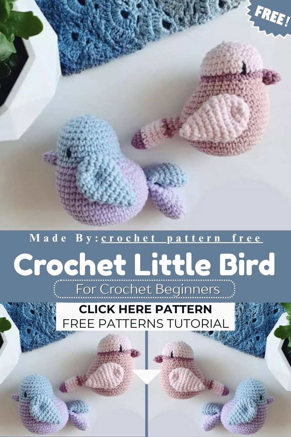 Crochet Little Bird Amigurumi Pattern Toy