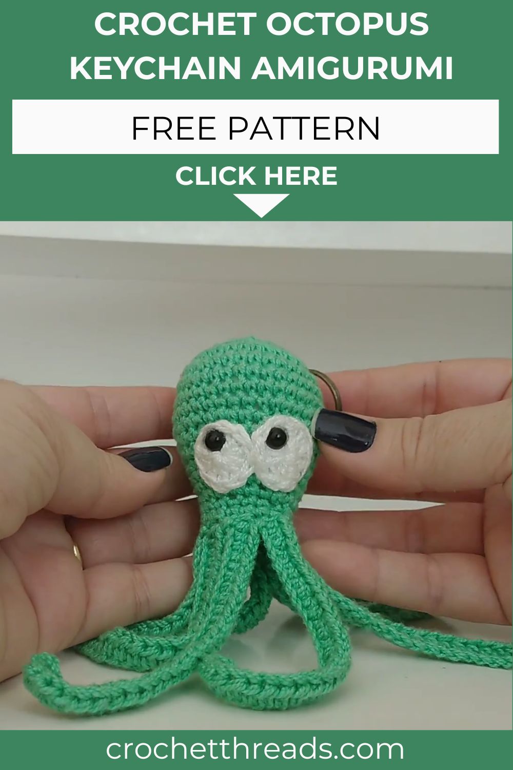 Crochet Octopus Keychain Amigurumi Pattern for Trendy Appeal