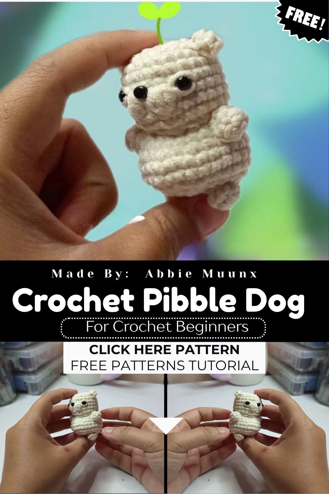 Crochet Pibble Dog Amigurumi Pattern for Fabulous Looks