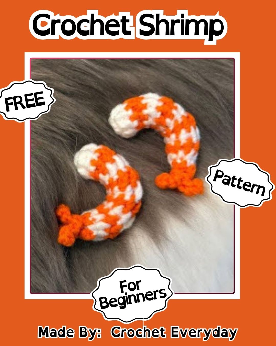 Crochet Shrimp Amigurumi Pattern with Easy Instructions