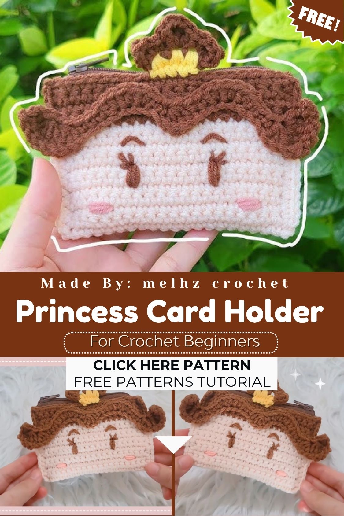 Easy Crochet Princess Card Holder Pattern for Beginners