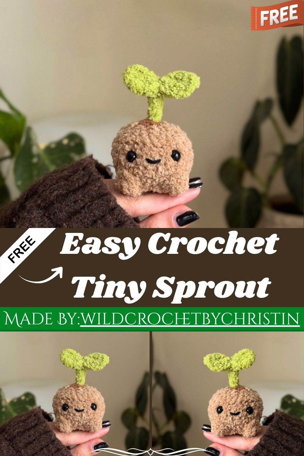 Easy Crochet Tiny Sprout Amigurumi Plush Pattern
