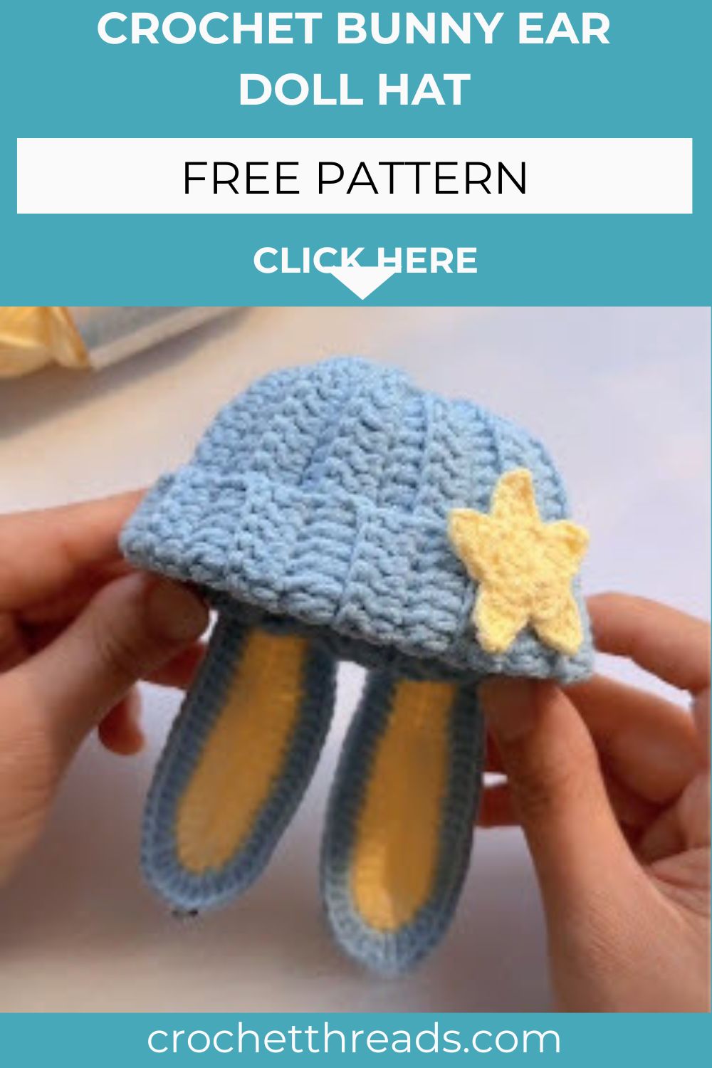 Fabulous Crochet Bunny Ear Doll Hat Pattern That Stands Out