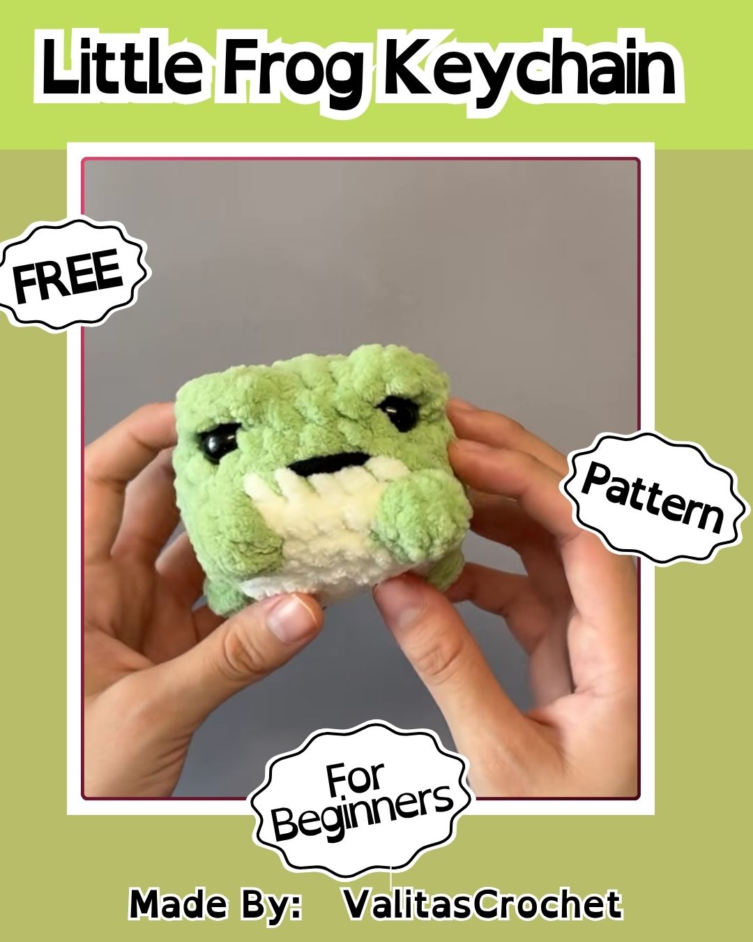 Free Crochet Little Frog Keychain Amigurumi Pattern