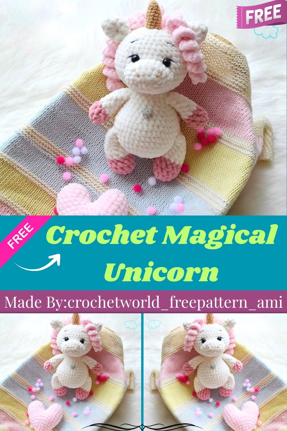 Free Crochet Magical Unicorn Amigurumi Pattern