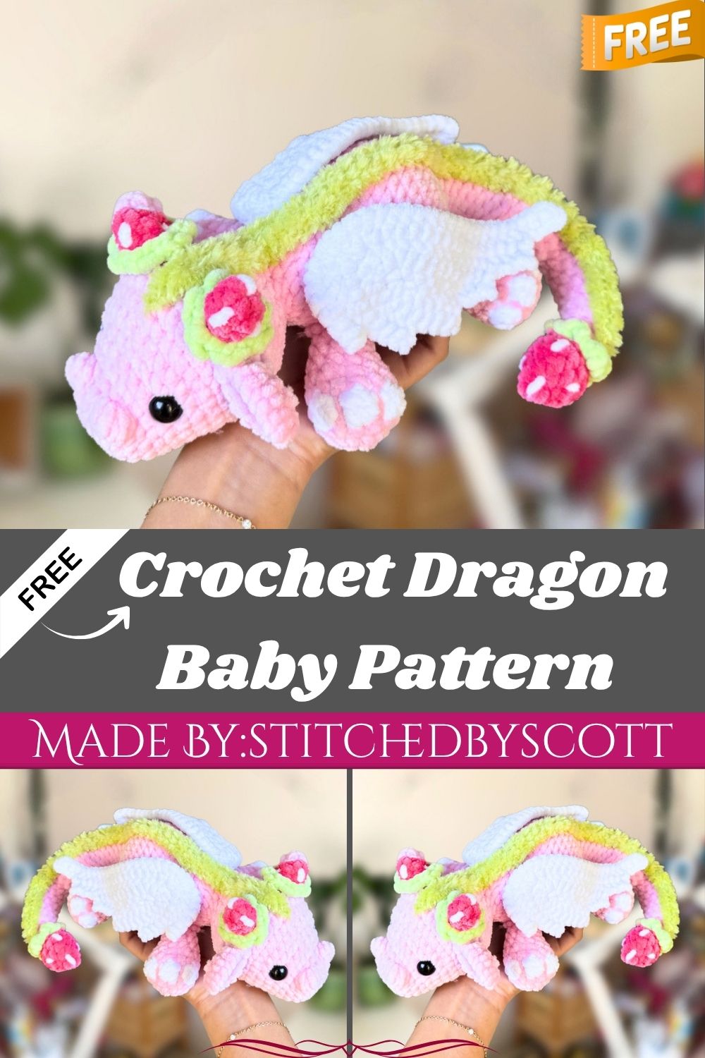 Handmade Crochet Dragon Baby Amigurumi Pattern