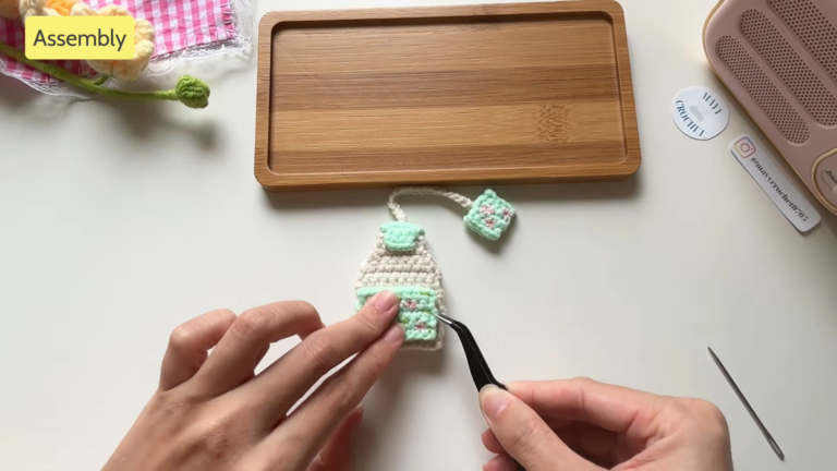Mini Crochet Tea Bag Bookmark Pattern for Book Lovers