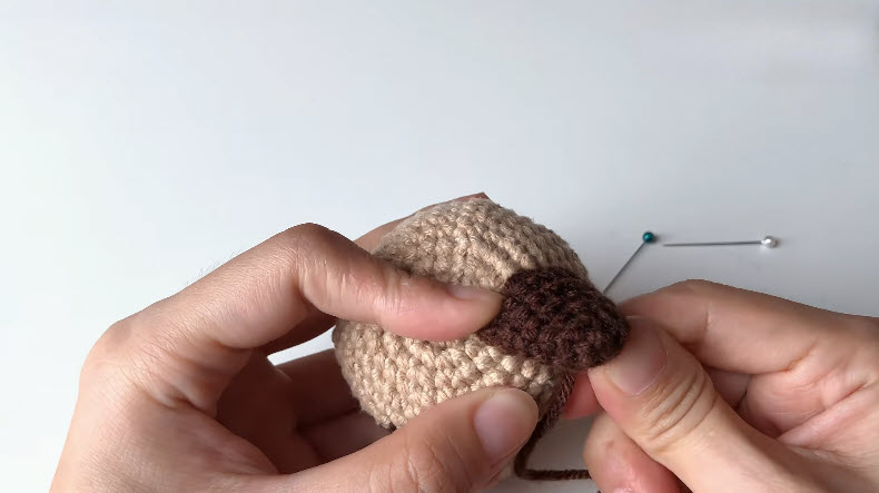 Crochet Cat Head Keychain Amigurumi Pattern Toy