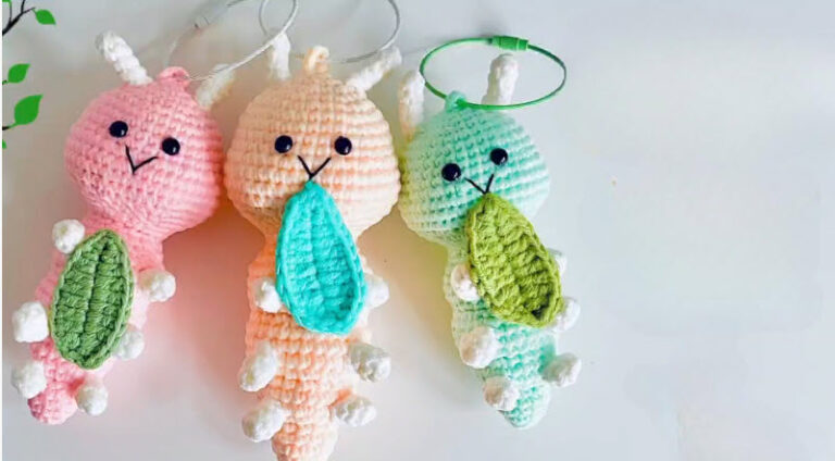 Crochet Caterpillar Keychain Amigurumi Pattern You Do Can Today