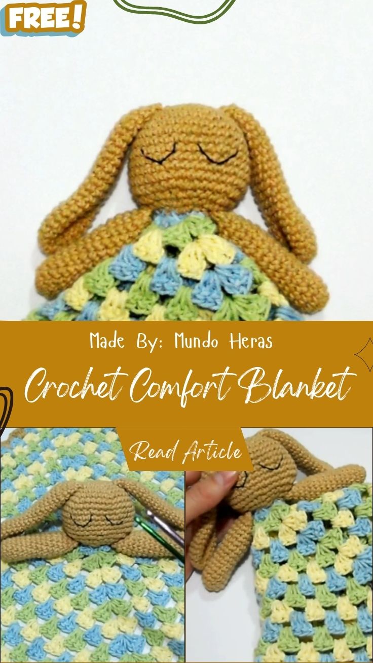 Crochet Comfort Blanket Pattern Baby Lovey Doudou