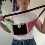 Crochet Crossbody Bag Crescent Shape Pattern for Colorful Style