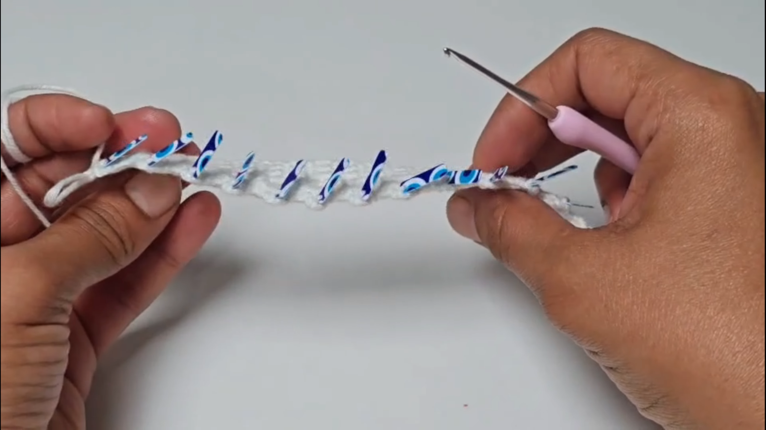 Free Crochet Evil Eye Anklet Pattern for Beginners