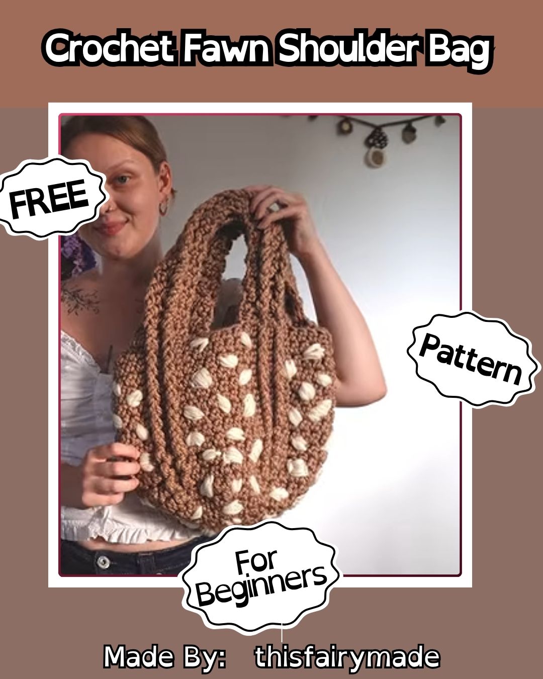 Crochet Fawn Shoulder Bag Pattern for Everyday Charm