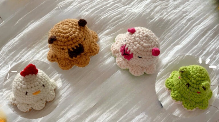 Crochet Flip Capybara Octopus Amigurumi Pattern Toy