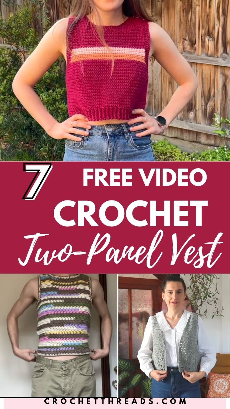 Crochet Two-Panel Vest Patterns You Can Make in a Weekend