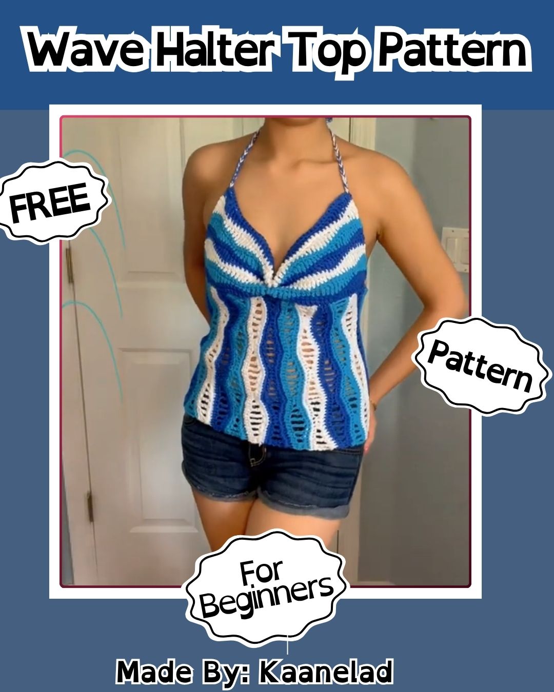 Crochet Wave Halter Top Pattern for Cozy Evenings