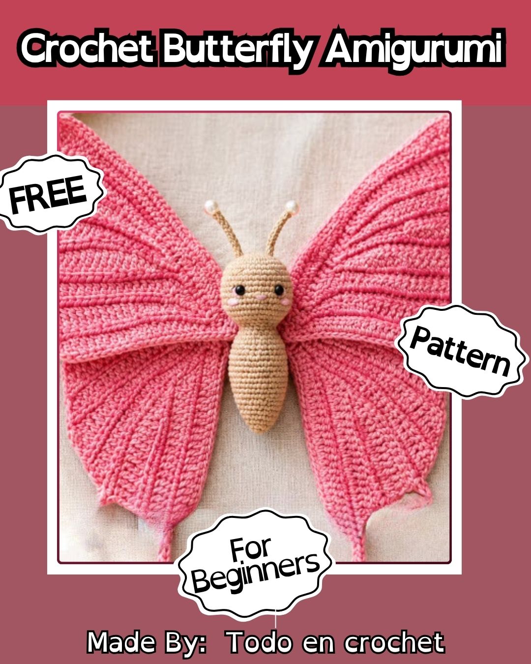 Cute Crochet Butterfly Amigurumi Pattern for Cozy Home Decor
