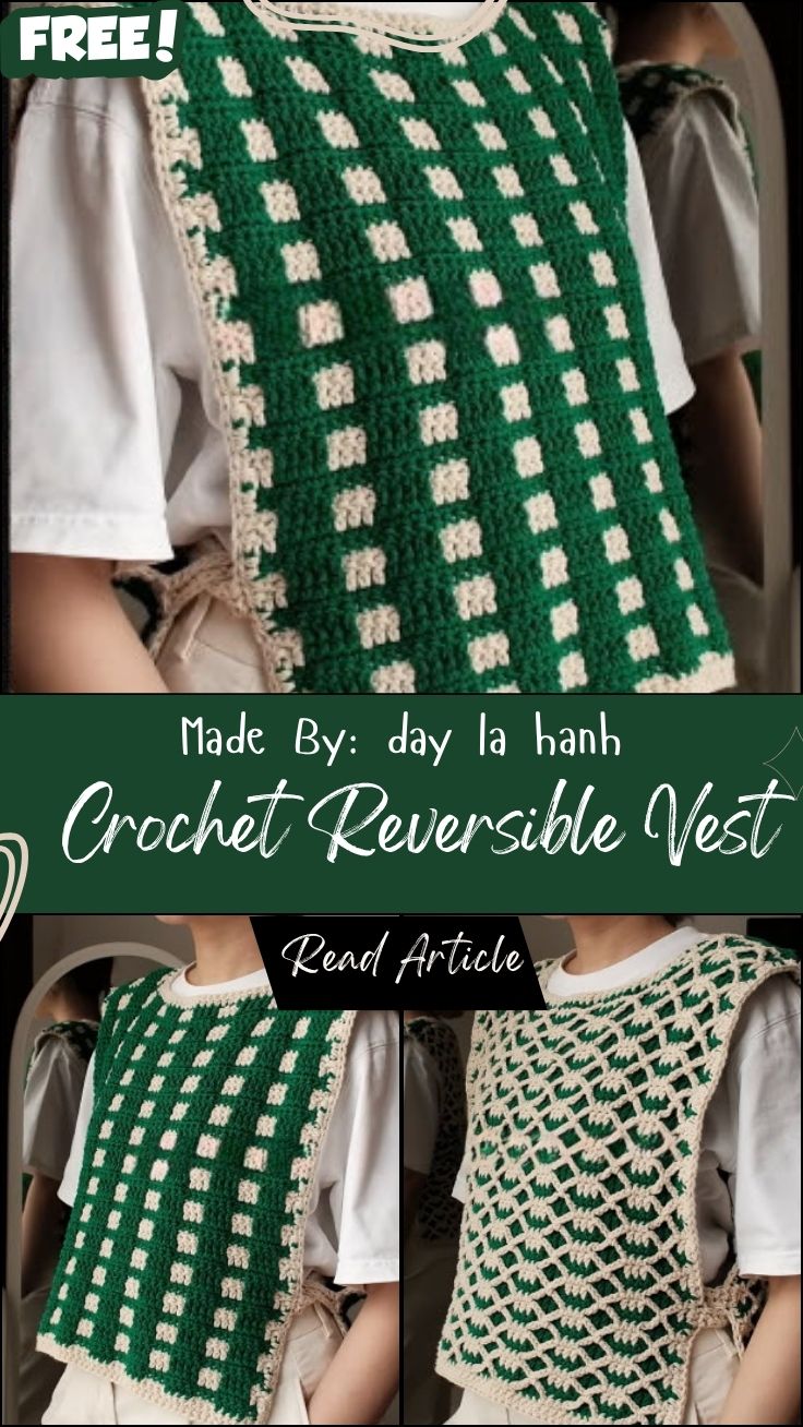 Easy Crochet Reversible Vest Pattern for a Cozy Sweater look