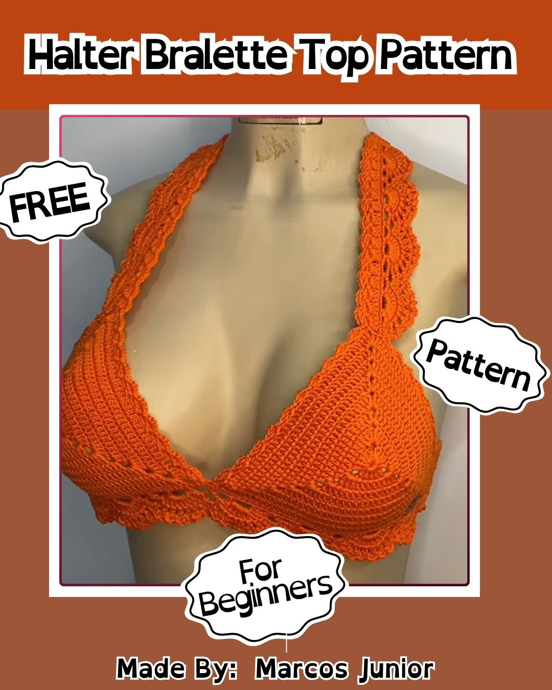 Free Crochet Halter Bralette Top Pattern for Beach Days
