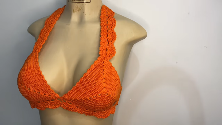 Free Crochet Halter Bralette Top Pattern for Beach Days